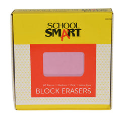 ERASER PINK BLOCK MEDIUM SCHOOL SMART PACK OF 60