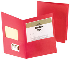 FOLDER 2-POCKET EX LARGE RED PK OF 25