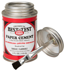 PAPER CEMENT BEST TEST 4 OZ BRUSH IN CAP