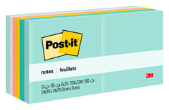 PAD NOTES POST-IT 3X3 BEACHSIDE CAFE MMM654AST PACK OF 12