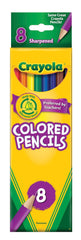 PENCILS COLORED CRAYOLA ASST COLORS SET OF 8
