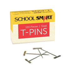T-PINS #24 1.5 IN PACK OF 100 - SCHOOL SMART