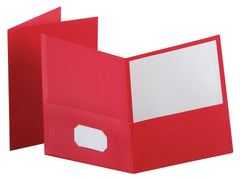 FOLDER 2-POCKET 100 SHT CAP RED PACK OF 25 OXF57511EE