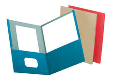 FOLDER 2-POCKET RECYCLED ASST COLORS SET OF 25