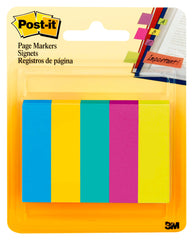 POST-IT PAGE MARKERS 1/2 X 2 ASST ULTRA PACK OF 5