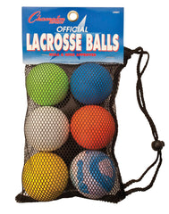 BALLS LACROSSE ASSORTED COLORS SET OF 6