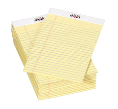 PAPER LEGAL PADS 5X8 YELLOW 50 SHTS PK OF 12 SCHOOL SMART