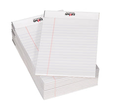 PAPER LEGAL PADS 5X8 WHITE 50 SHTS PK OF 12 SCHOOL SMART