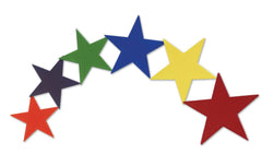 SPOT MARKERS POLY STARS 9-1/2 INCH ASST CLRS SET OF 6