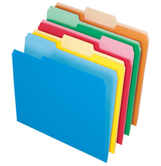 FILE FOLDER TWO-TONE LETTER 1/3 CUT TAB ASST PACK OF 100