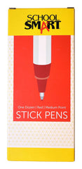 PEN MED BALLPOINT RED SCHOOL SMART PACK OF 12