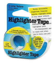HIGHLIGHTER NOTE TAPES 0.5 X 393 IN YELLOW