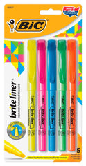 HIGHLIGHTER BRITE LINER SET OF 5 COLORS
