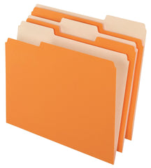 FILE FOLDER TWO-TONE LETTER 1/3 CUT TAB ORANGE PACK OF 100