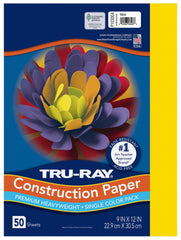 CONST PPR 9X12 YELLOW TRURAY 50 SHTS