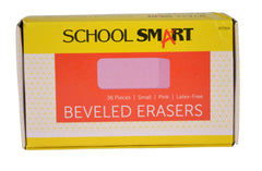ERASER PINK BEVELED SMALL SCHOOL SMART PACK OF 36