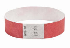 WRIST BAND TEAR RESISTANT 10X.75 RED BAU85020 PACK OF 100