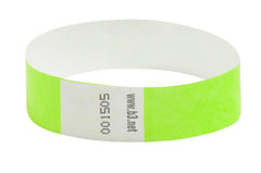 WRIST BAND TEAR RESISTANT 10X.75 GREEN BAU85060 PACK OF 100