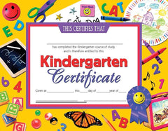 CERTIFICATES 8 1/2X11 KINDERGARTEN SET OF 30