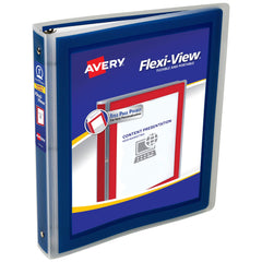 BINDER FLEXI-VIEW AVERY 1 IN ROUND RING NAVY AVE17685