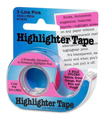 HIGHLIGHTER WIDE NOTE TAPE 1/2 X 393 IN PINK
