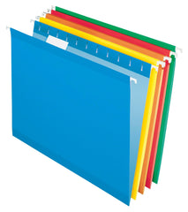 FOLDER FILE HANGING REINFORCED LTR 1/5 CUT ASST PK OF 25