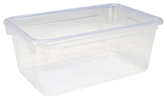 SCHOOL SMART PRIMARY COLORS STORAGE BIN - 7-7/8 X 12-1/4 X 5-3/8 - TRANSLUCENT - EACH