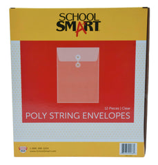 ENVELOPE POLY TOP LOAD CLEAR PACK OF 12 - SCHOOL SMART