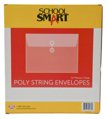 ENVELOPE POLY SIDE LOAD CLEAR PACK OF 12 - SCHOOL SMART