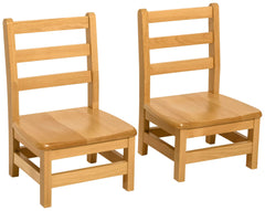 WOOD DESIGNS - CHAIR HARDWOOD 12 H IN - SET OF 2