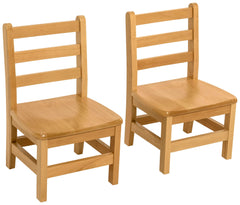 WOOD DESIGNS - CHAIR HARDWOOD 14 H IN - SET OF 2