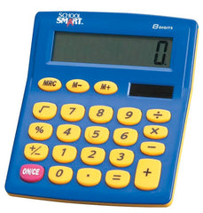 SCHOOL SMART CALCULATOR - DUAL POWER 8-DIGIT - 1 AG10 BATTERY INCLUDED