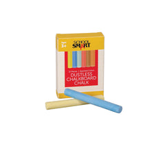 CHALK DUSTLESS ASSORTED PACK OF 12 - SCHOOL SMART