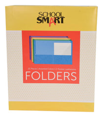 FOLDER 2-POCKET ASST PACK OF 25 - SCHOOL SMART