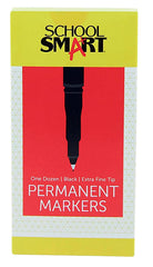 MARKER BLACK EXTRA FINE PACK OF 12 - SCHOOL SMART