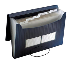 EXPANDING FILE 7 POCKET LETTER BLACK - SCHOOL SMART