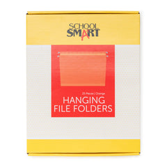 FOLDER FILE HANGING LTR SIZE ORANGE PACK OF 25 SCHOOL SMART