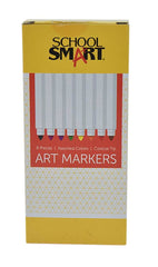 MARKERS ART SCHOOL SMART CONICAL ASST COLORS SET OF 8