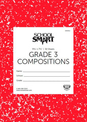 PAPER COMP BOOK 9.75X7.5 RED GRADE 3 50 SHTS SCHOOL SMART