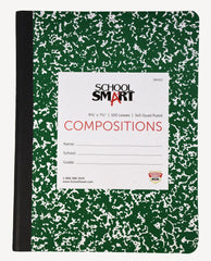 PAPER COMP BOOK 9.75X7.5 QUAD RULED 100 SHTS SCHOOL SMART