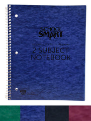 PAPER NOTEBOOK 2 SUBJECT 11X8.5 100 SHEET W/PERF SCHOOL SMART