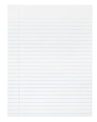 PAPER COMP 8X10.5 WHITE 3/8 RULED RED MARGIN 20LB REAM SCHOOL SMART