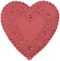 PAPER DOILIE HEART 6 INCH RED PK OF 100 SCHOOL SMART