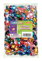 GEMSTONES ACRYLIC ASSORTED SHAPES/COLORS 1 LB