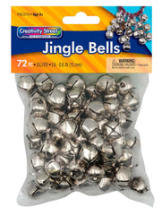 BELLS JINGLE 15MM SILVER PACK OF 72