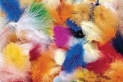 FEATHERS MARABOU FLUFFS ASSORTED COLORS 0.5 OZ BAG