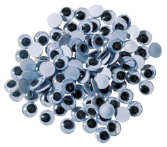 WIGGLE EYES ROUND 7MM BLACK PACK OF 100