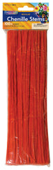 CHENILLE STEMS 12 INCH ORANGE PACK OF 100