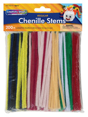 CHENILLE STEMS 6 INCH ASSORTED COLORS SET OF 200
