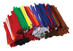 CHENILLE STEMS JUMBO 6 INCH ASSORTED COLOR SET OF 1000